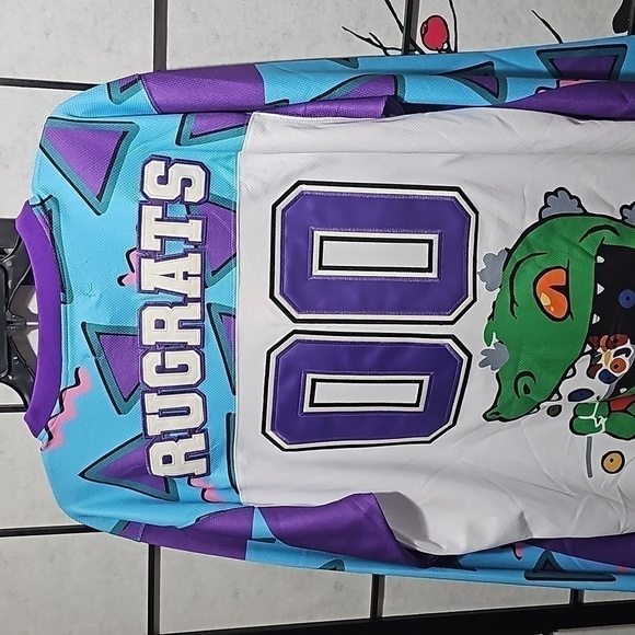 Rugrats Reptar Hockey Jersey Size Large NWT - Picture 9 of 9